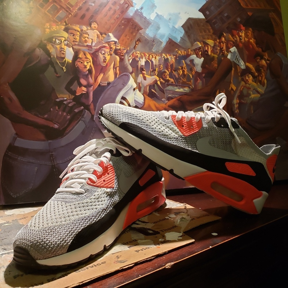 SOLD.....Air Max 90 infrared flyknit